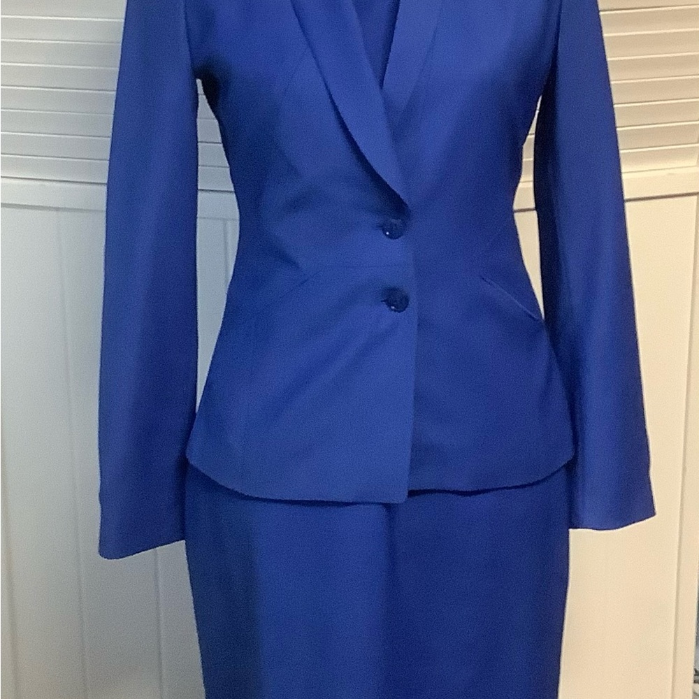 Hugo Boss Royal Blue Tailored Skirt Suit